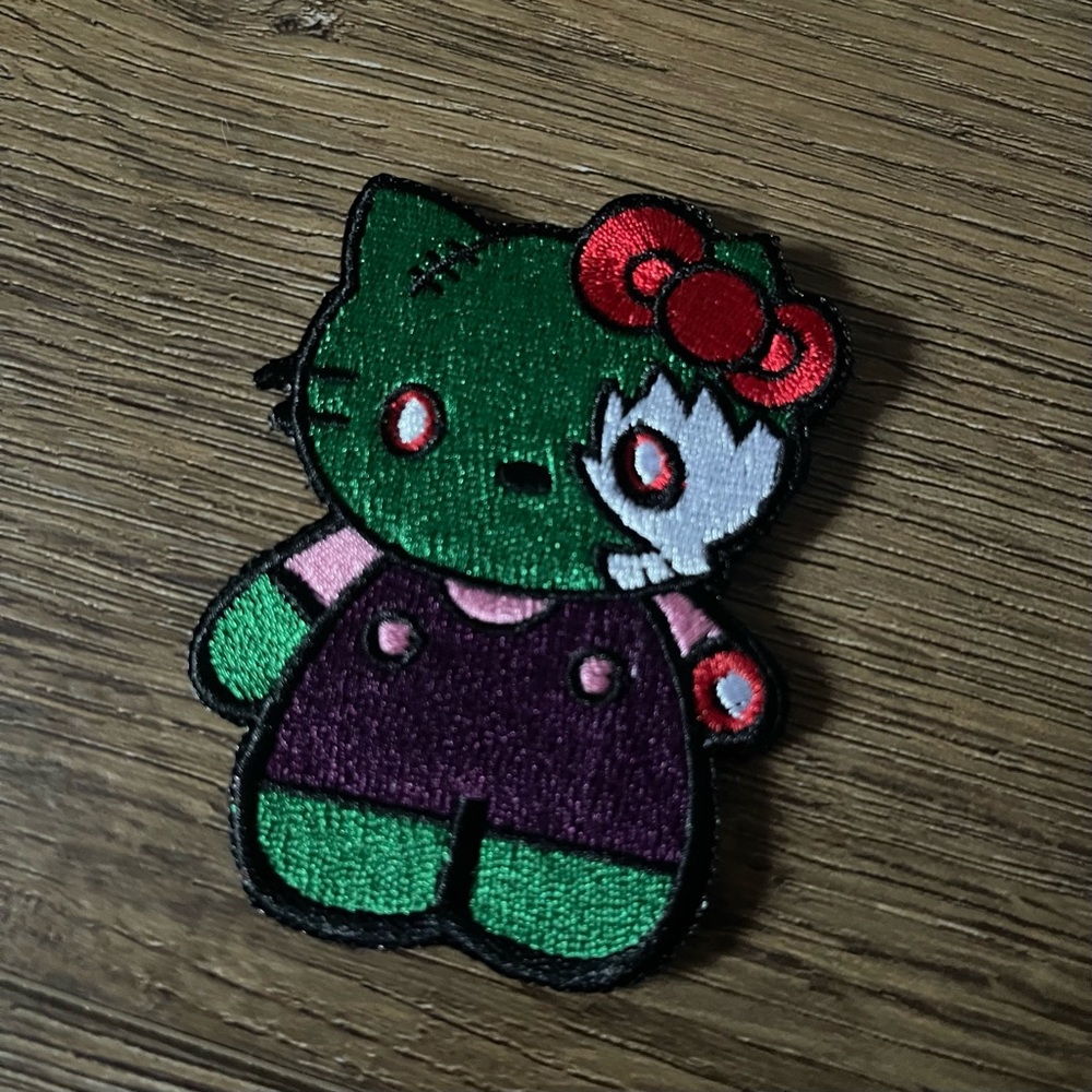 HELLO KITTY-NWOT Zombie Kitty 3 Inch Clothing/Bag Patch-Velcro Back